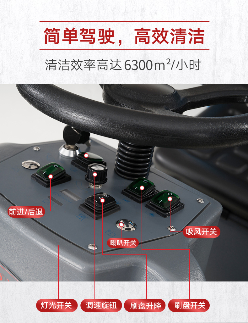 揚子X(jué)8駕駛式洗地機(圖10)